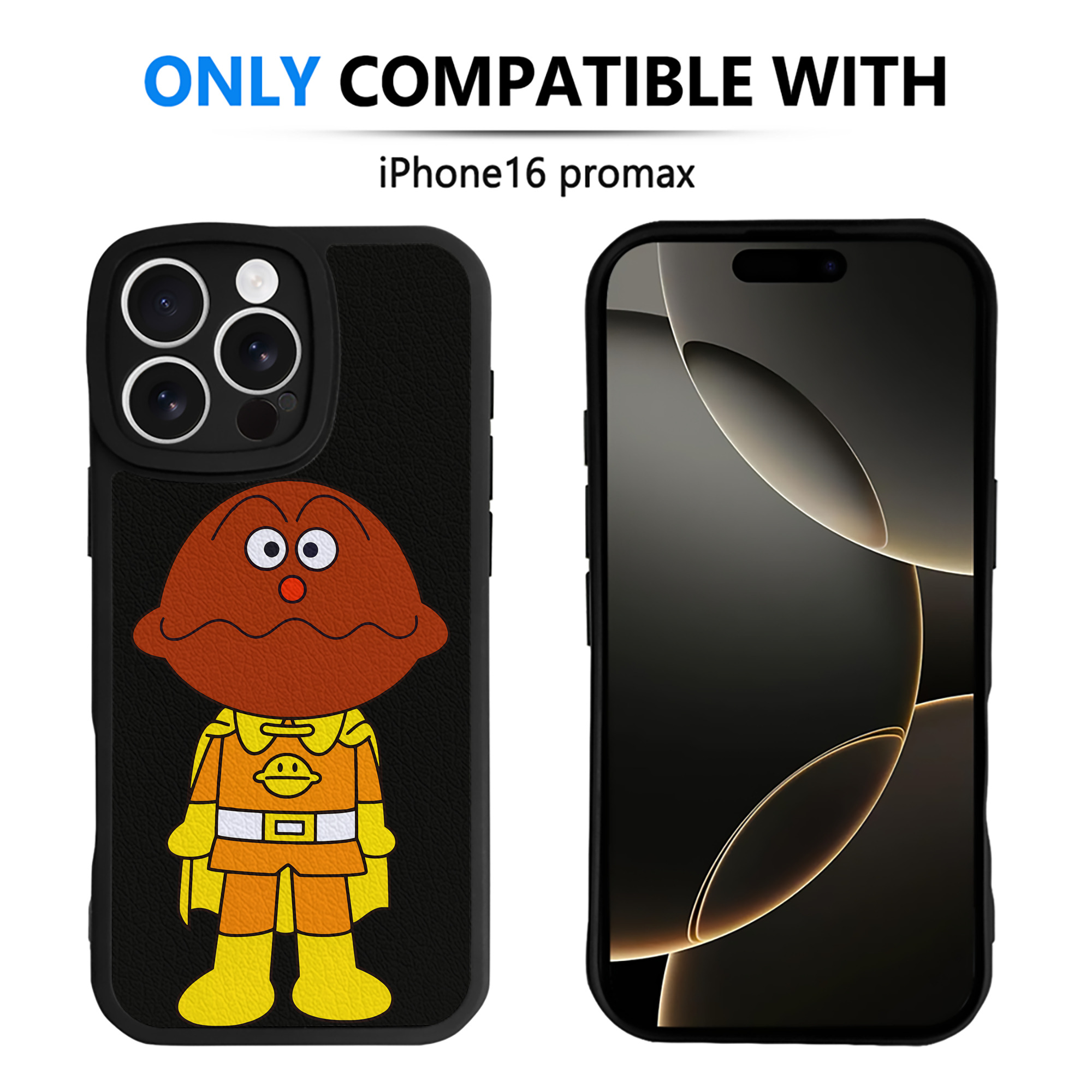 （画像用） アンパンマン Anpanman 【iPhone 16シリーズ対応】シリコンスマホケース（レザー調） 材質：シリコン